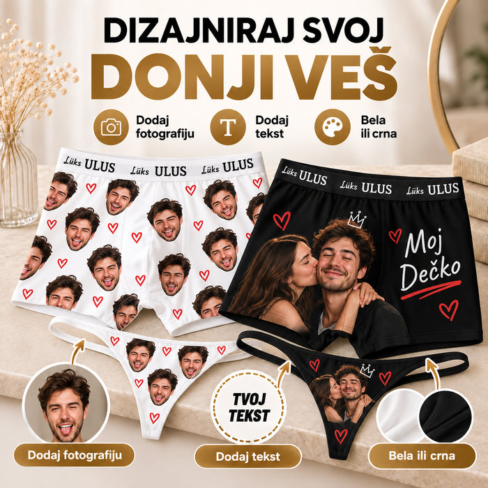 DIZAJNIRAJ DONJI VEŠ | Personalizovane bokserice i tange