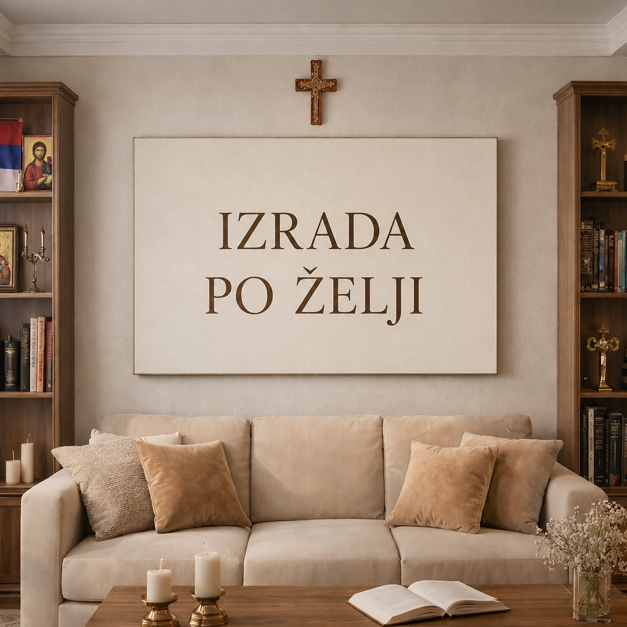 Manastiri - Canvas platna - POGLED KROZ KAMENI PROZOR