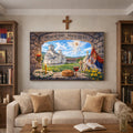 MILEŠEVA - Pogled na manastrite kroz kameni prozor - Canvas platna