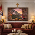 OSTROG - Pogled na manastrite kroz kameni prozor - Canvas platna