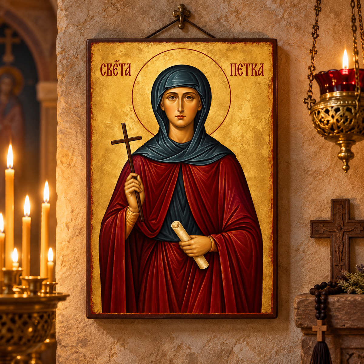 Sveta Petka | Ikona na drvetu
