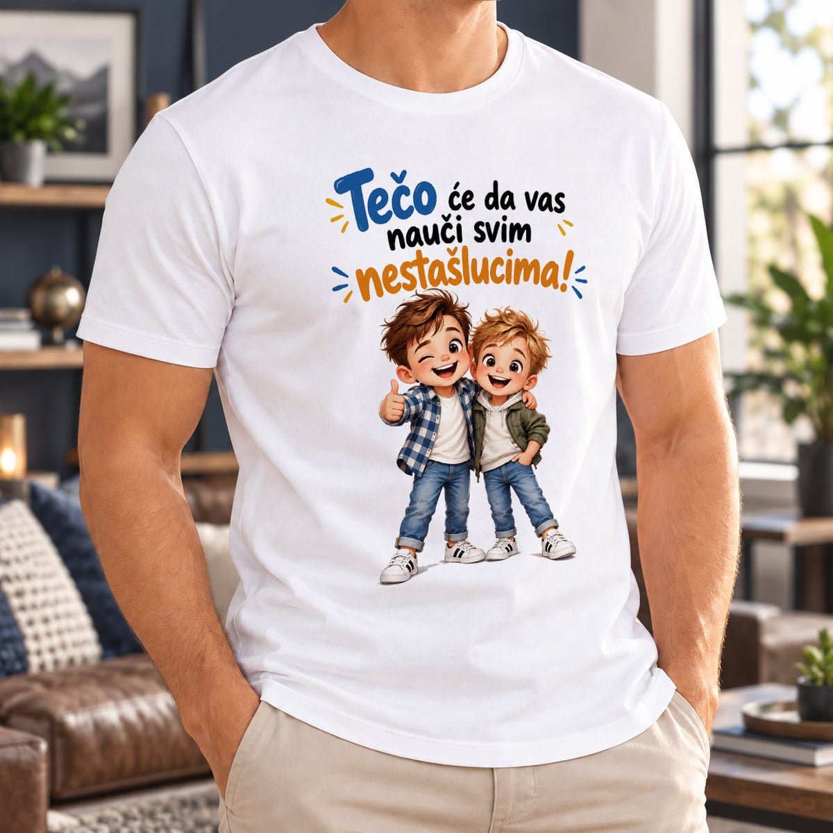 Tečo će da vas nauči svim nestašlucima – Majica za teču