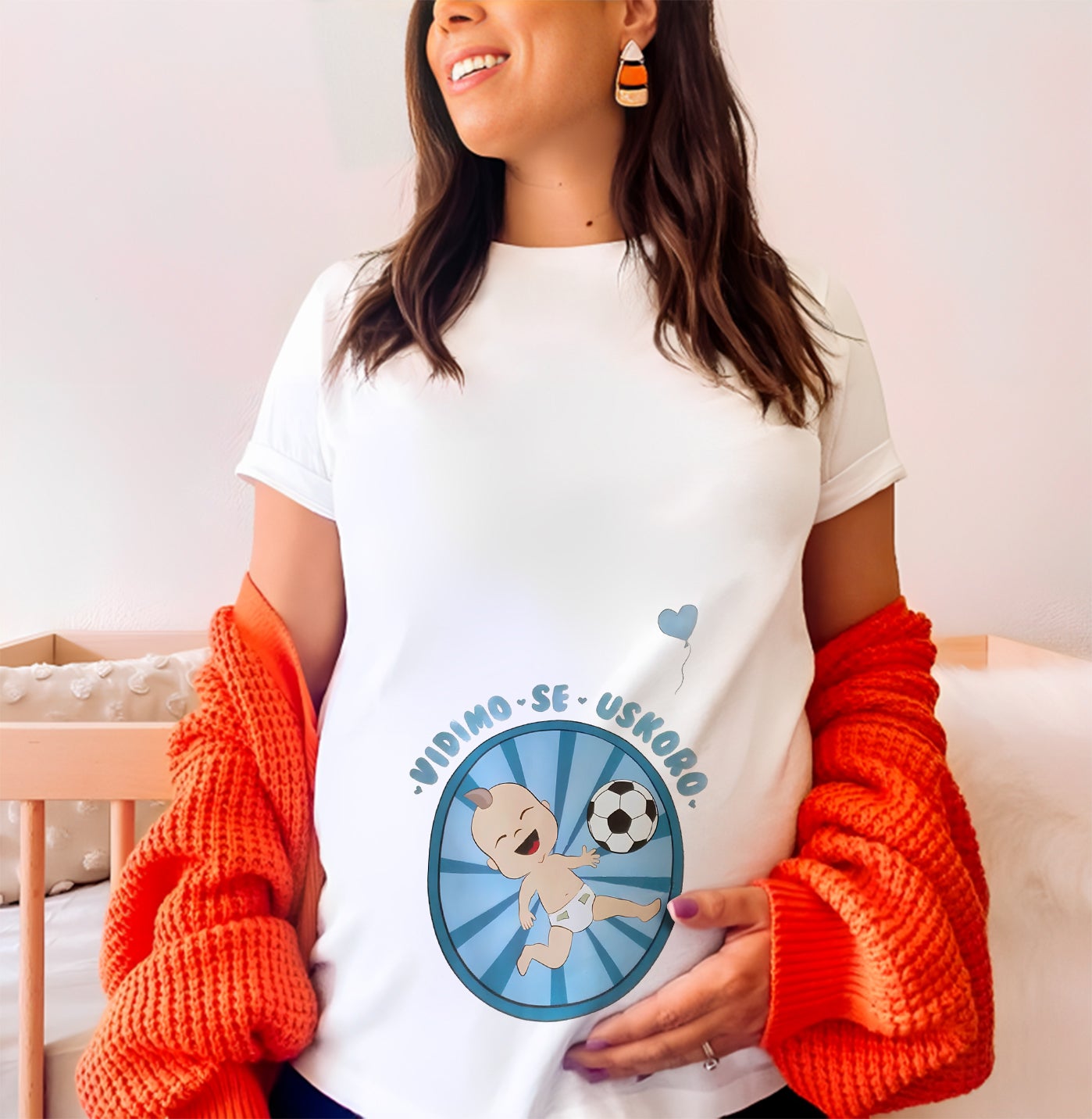 Majice za trudnice - VIDIMO SE USKORO - BELE