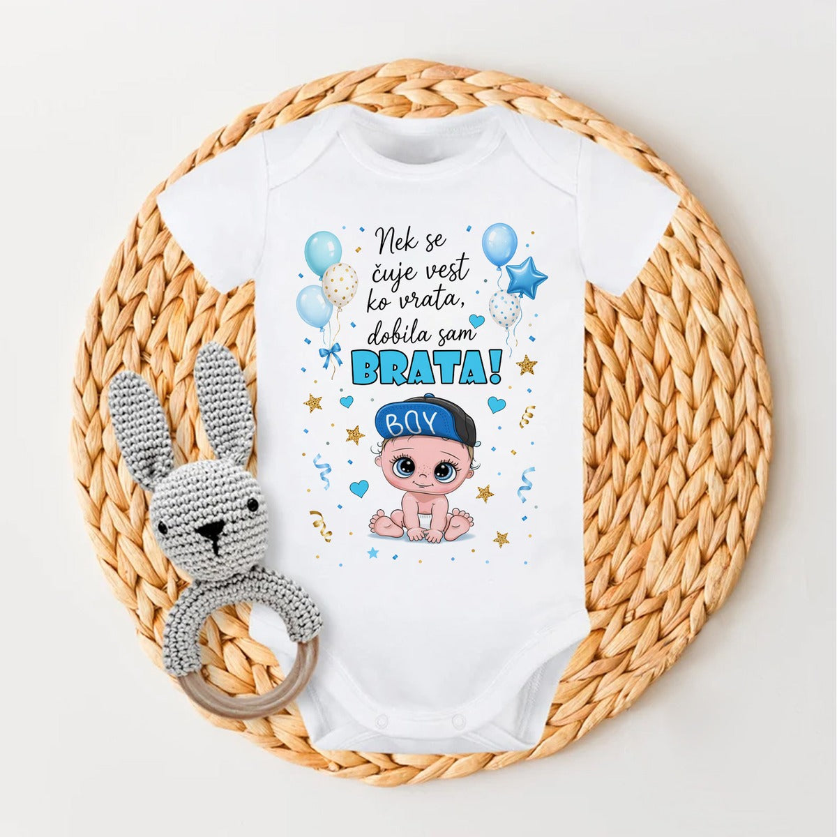 Nek se čuje vest ko vrata, dobila sam brata | Bodić za bebe