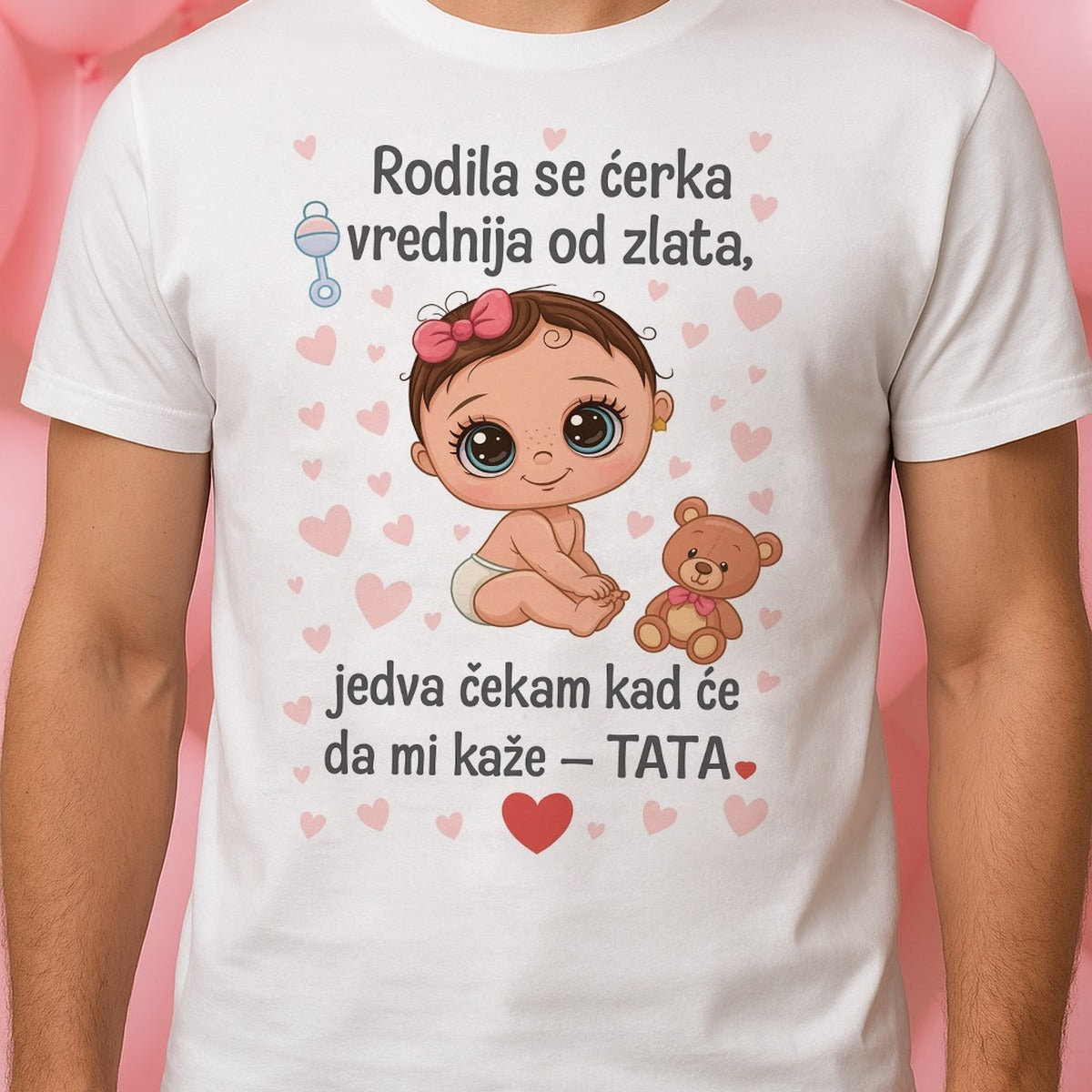 Rodila se ćerka vrednija od zlata | Muška majica