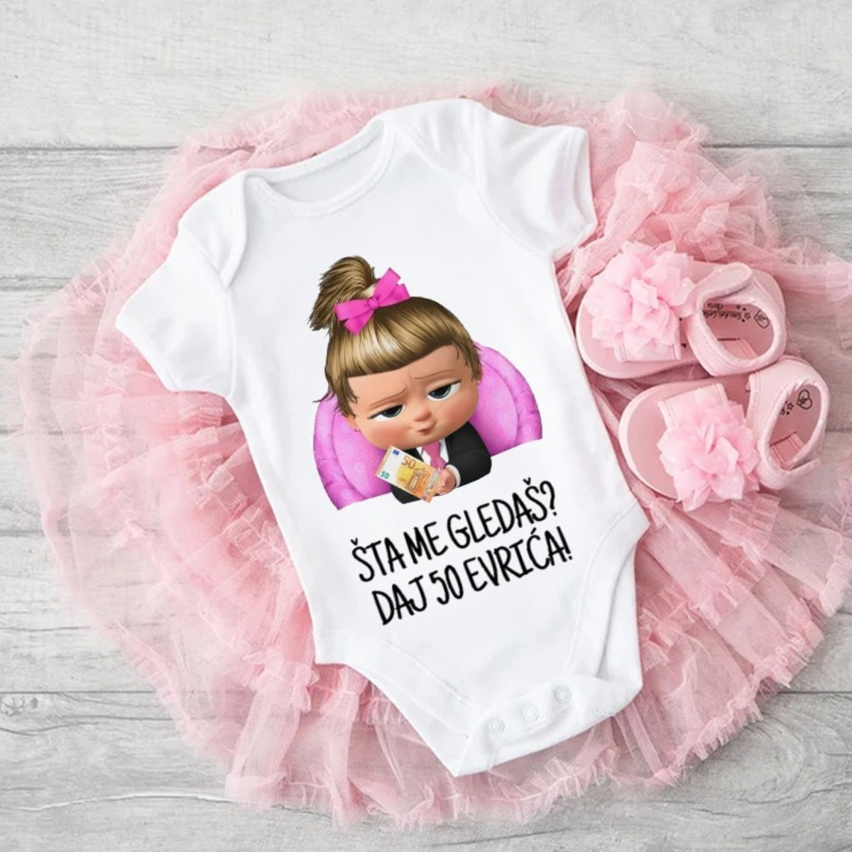 Šta me gledaš? Daj 50 evrića! | Bodić za bebe