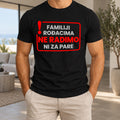 Crna muška majica sa natpisom Familiji rođacima ne radimo ni za pare