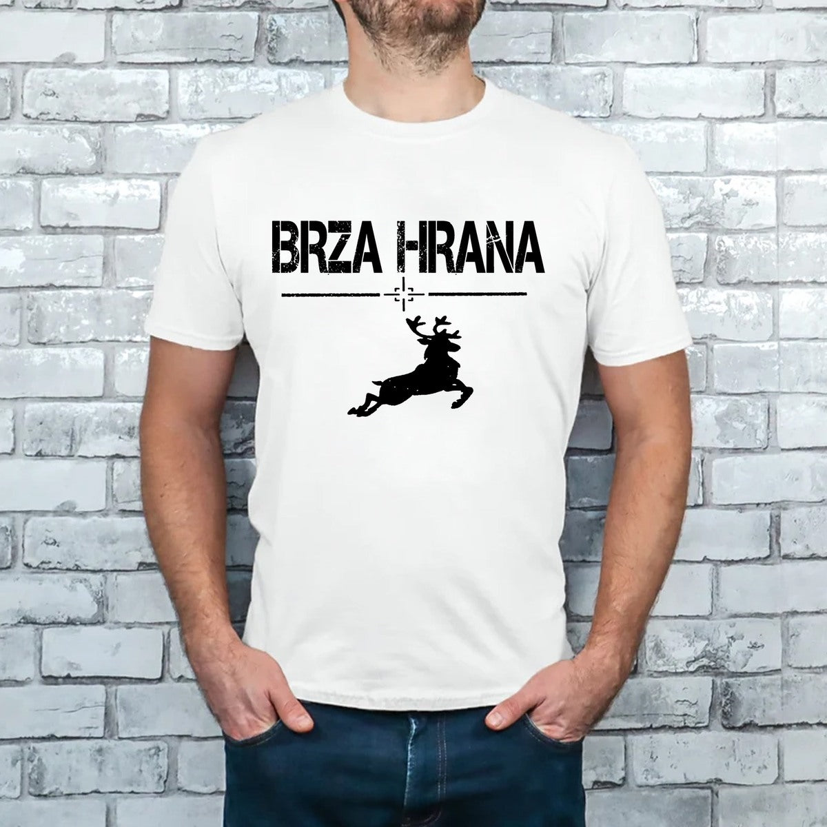 Muška majica „Brza hrana“ sa jelenom