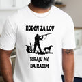 Muška majica „Rođen za lov, teraju me da radim“