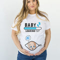 Majica za trudnice „Baby loading – Hi“ plavi motiv
