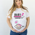 Majica za trudnice „Baby loading – Hi“ roze motiv