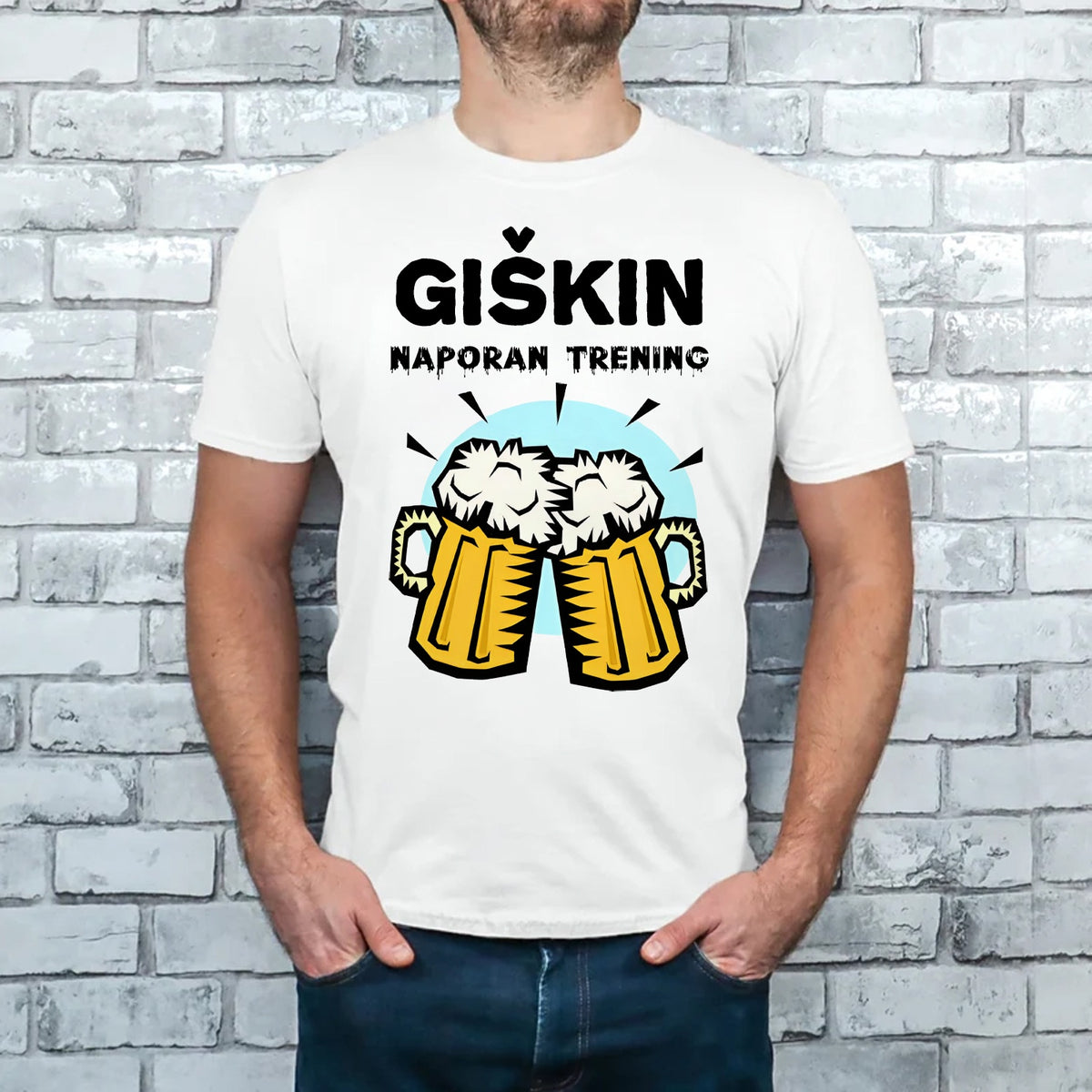 Muška majica „Giškin naporan trening“