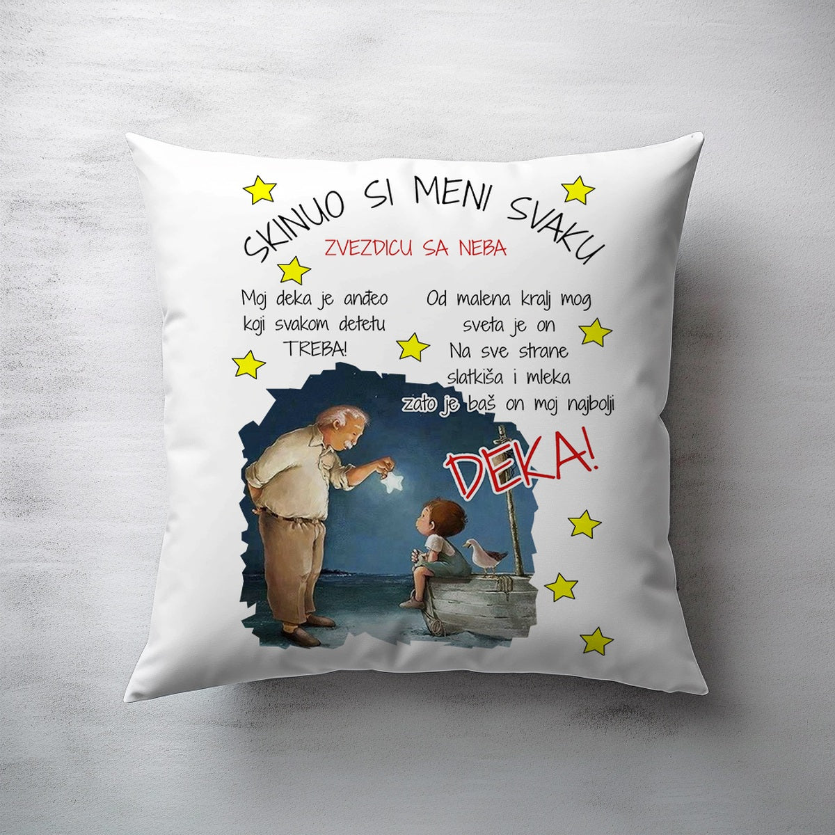 Jastuk za deku „Skinuo si meni svaku zvezdicu sa neba“