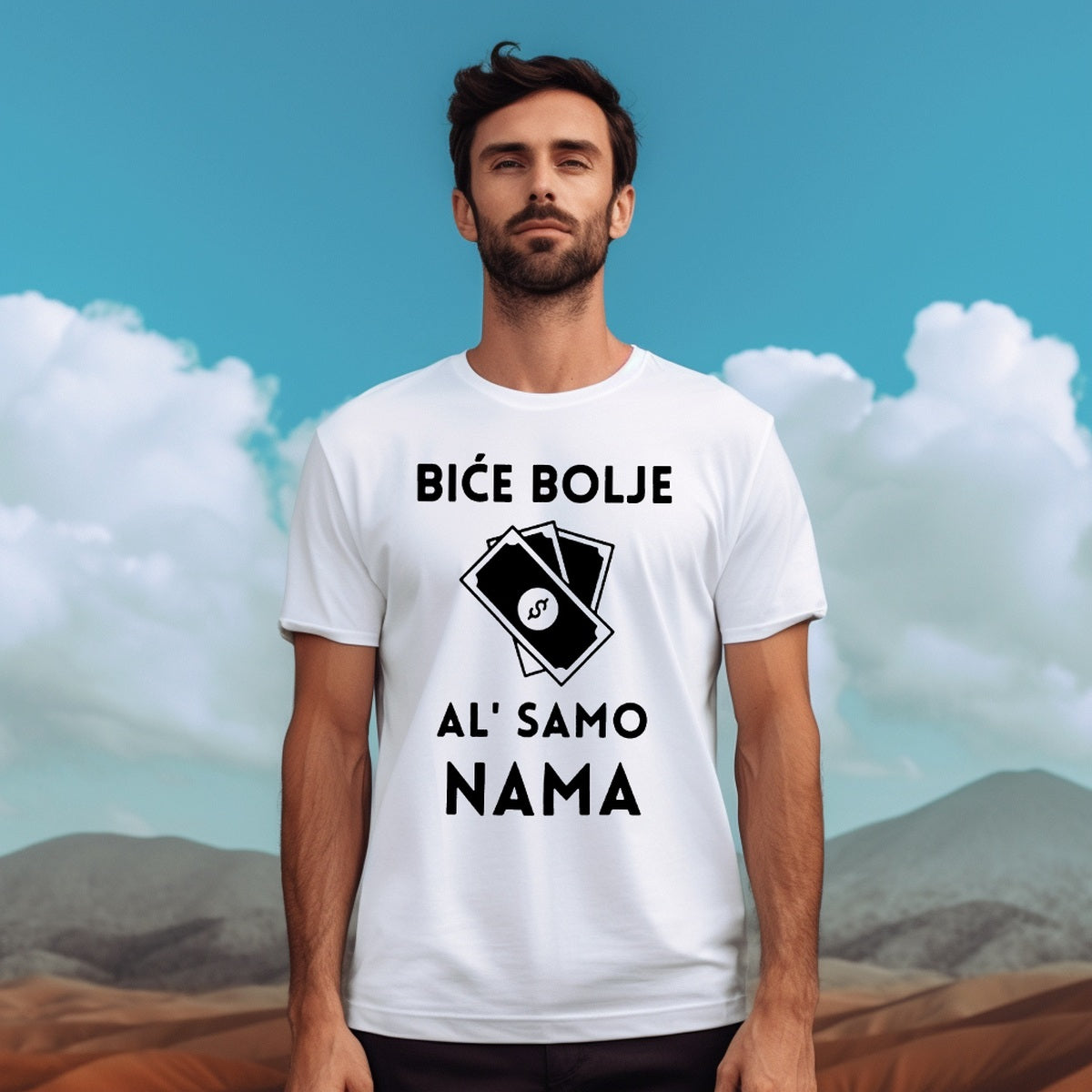 Muška majica „Biće bolje, al’ samo nama“