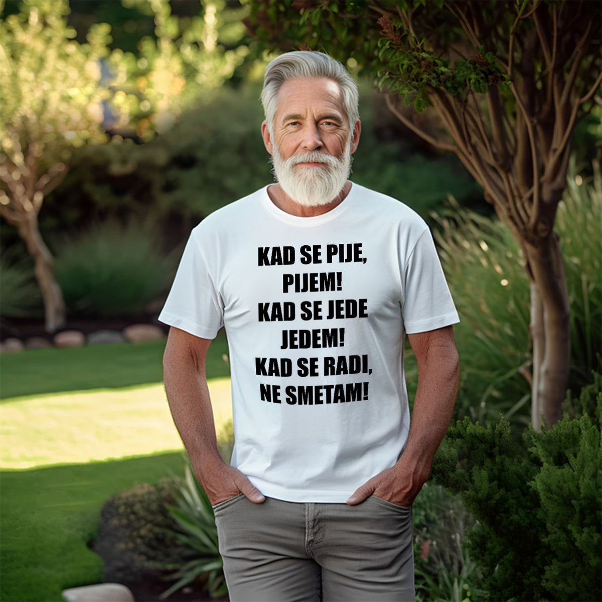 Muška majica „Kad se pije – pijem“