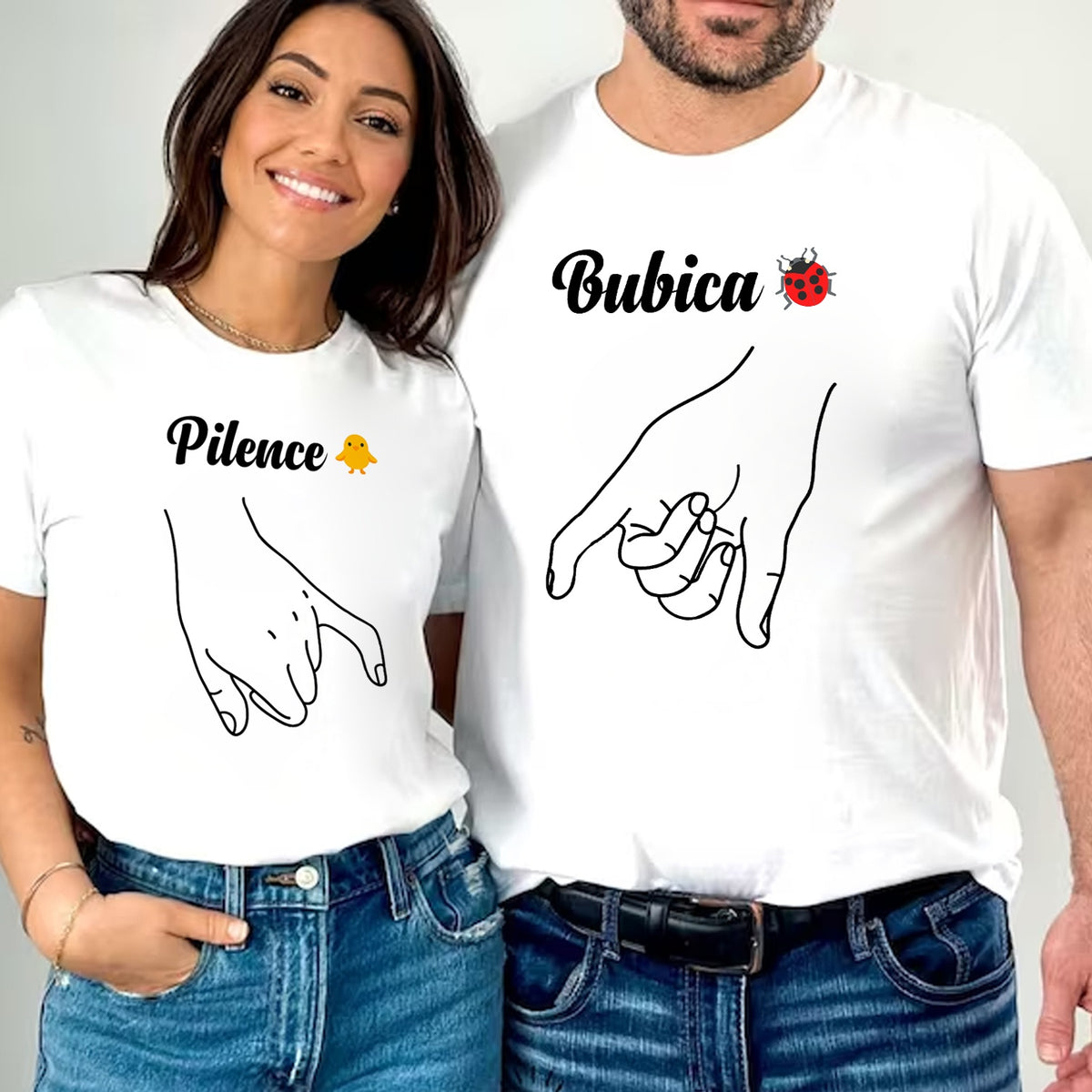 Komplet majica za par „Pilence i Bubica“