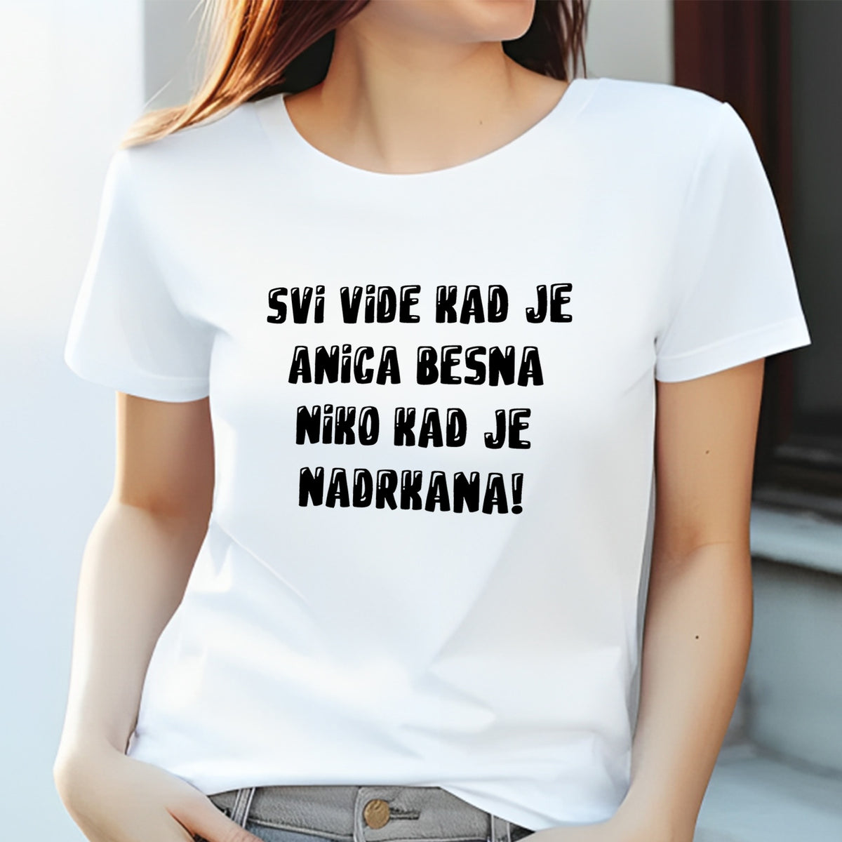 Personalizovana ženska majica „Svi vide kad je besna“