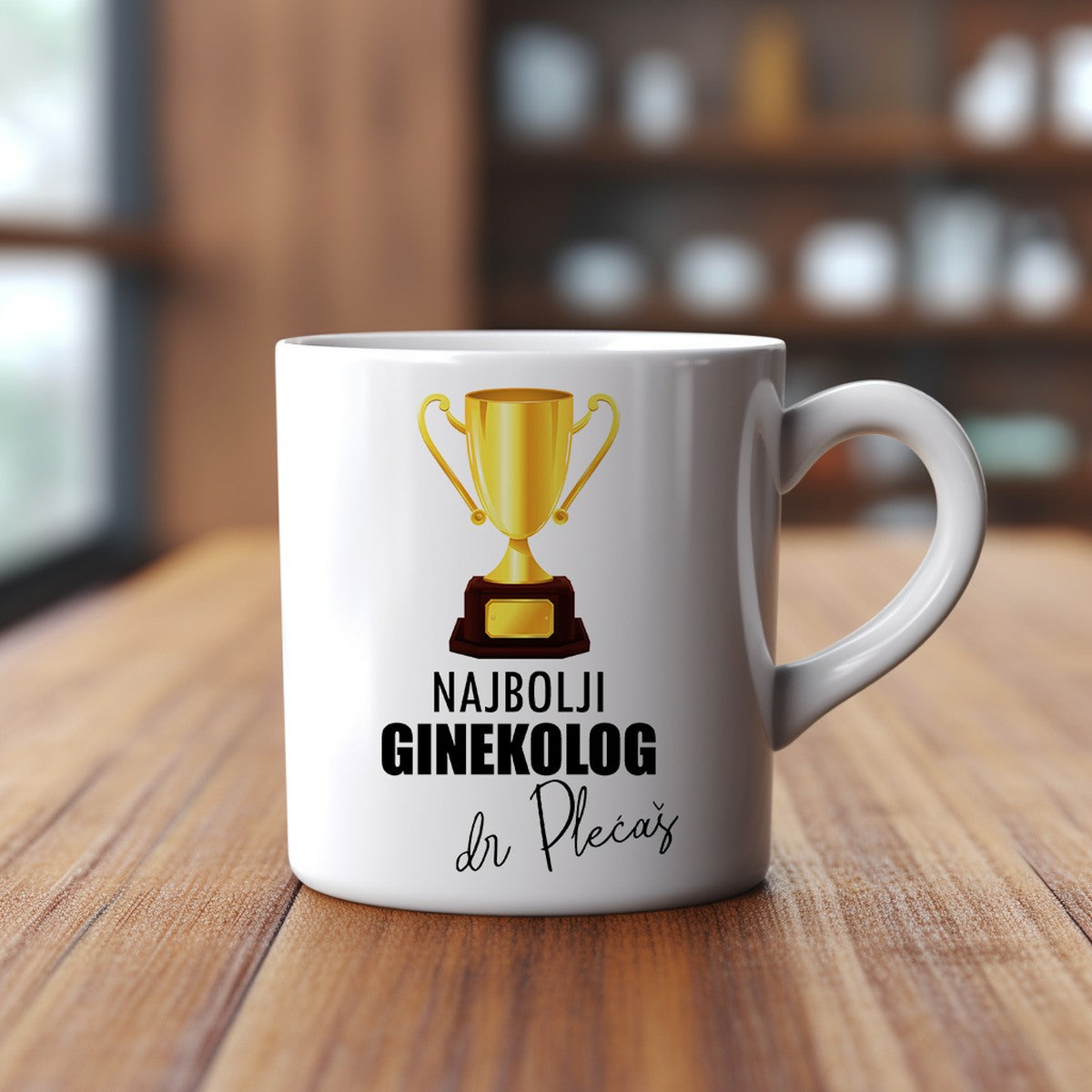 Šolja „Najbolji ginekolog“ sa imenom