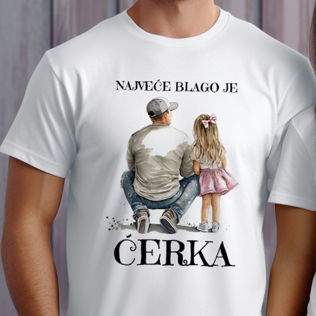 Muška majica „Najveće blago je ćerka“