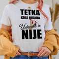 Ženska majica „Tetka koja nikada neće da se uda“