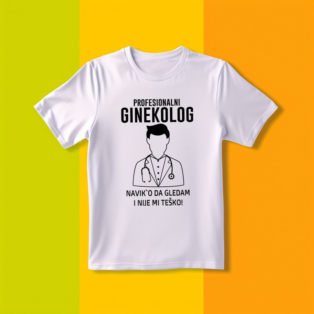 Muška majica „Profesionalni ginekolog – navik'o da gledam“