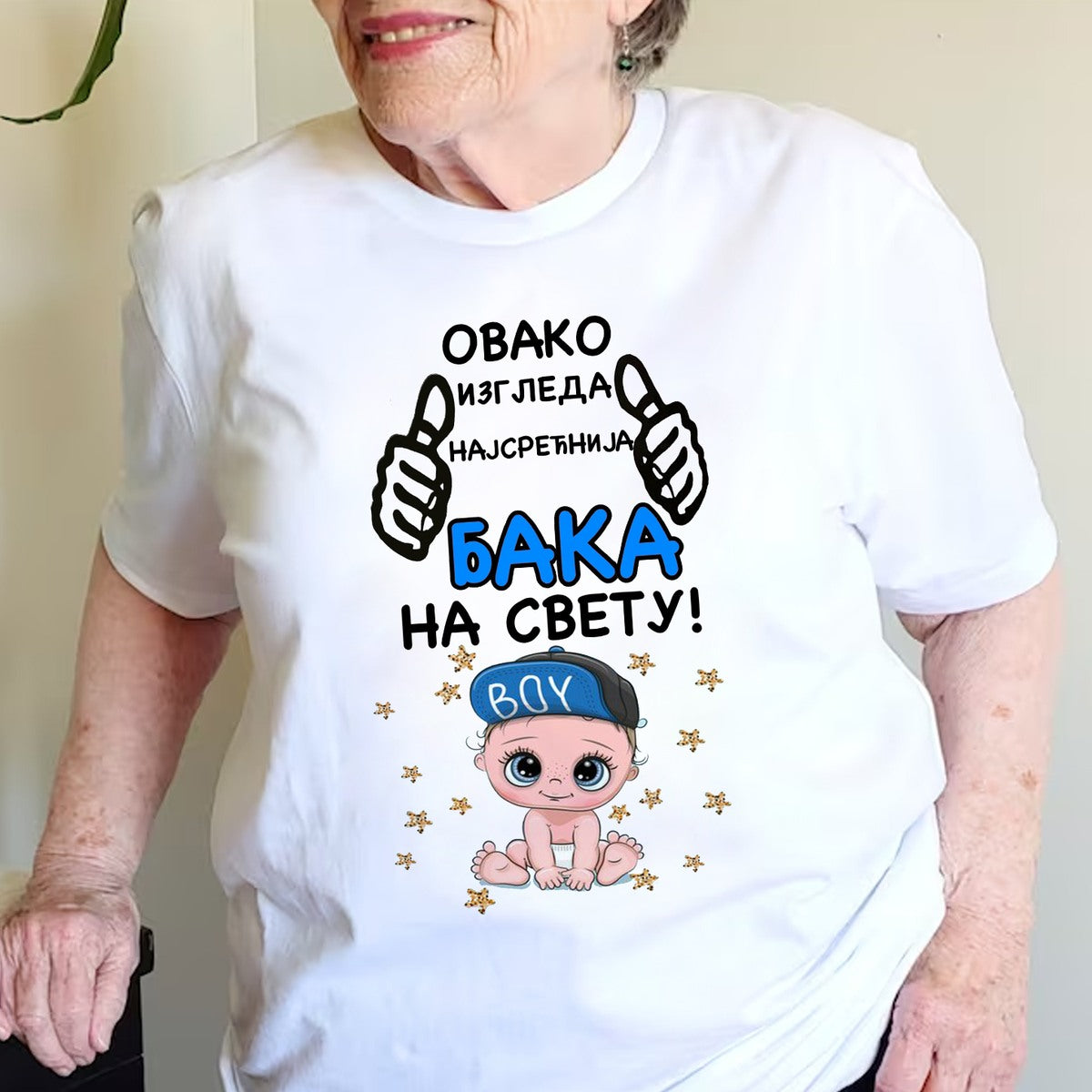 Ženska majica „Ovako izgleda najsrećnija baka na svetu“