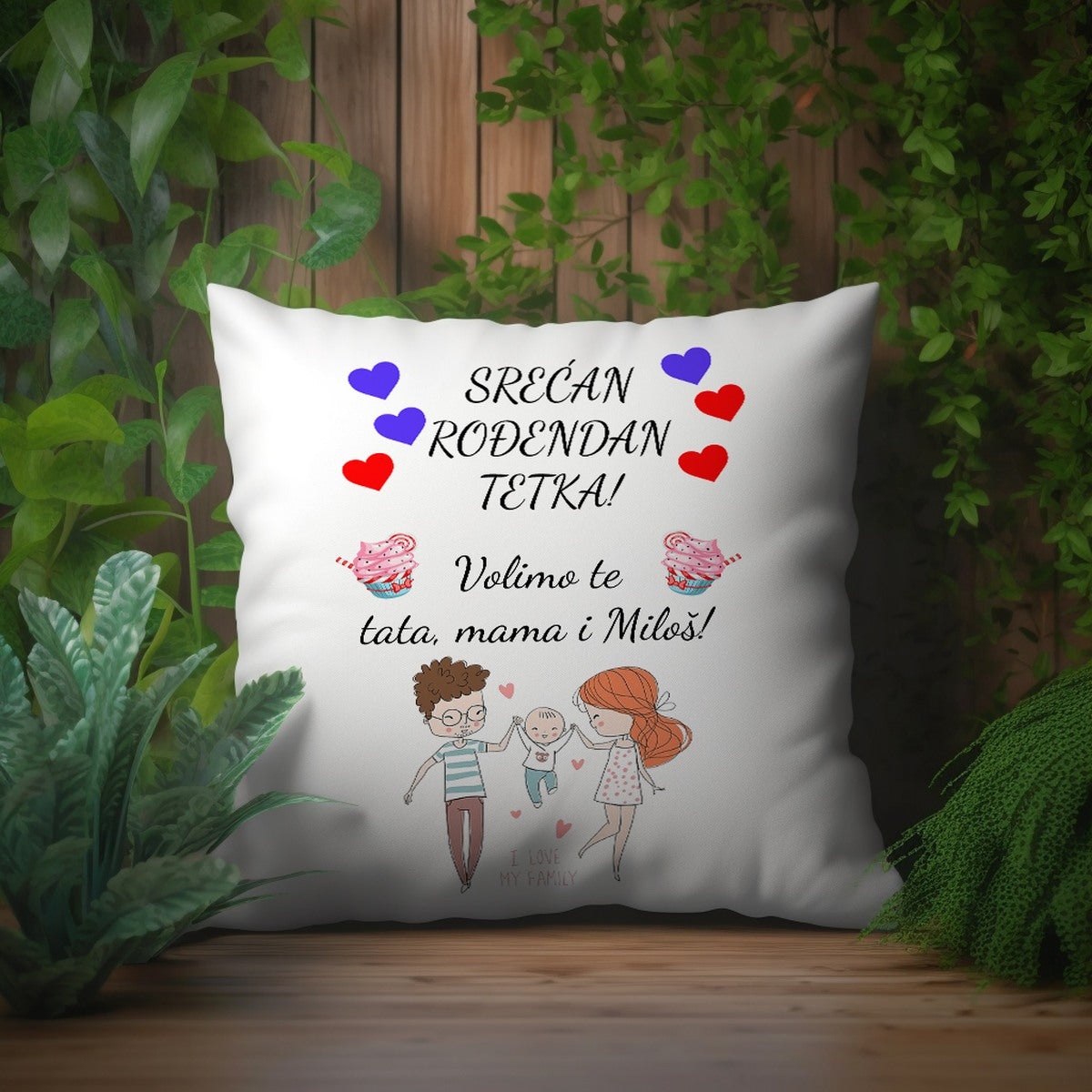 Personalizovani jastuk „Srećan rođendan tetka“