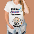 Majica za trudnice „Žurka u stomaku – tati je rođendan“
