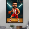 Karikatura košarkaša Crvene zvezde – personalizovani poklon