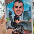 Karikatura programera u kancelariji – personalizovani poklon