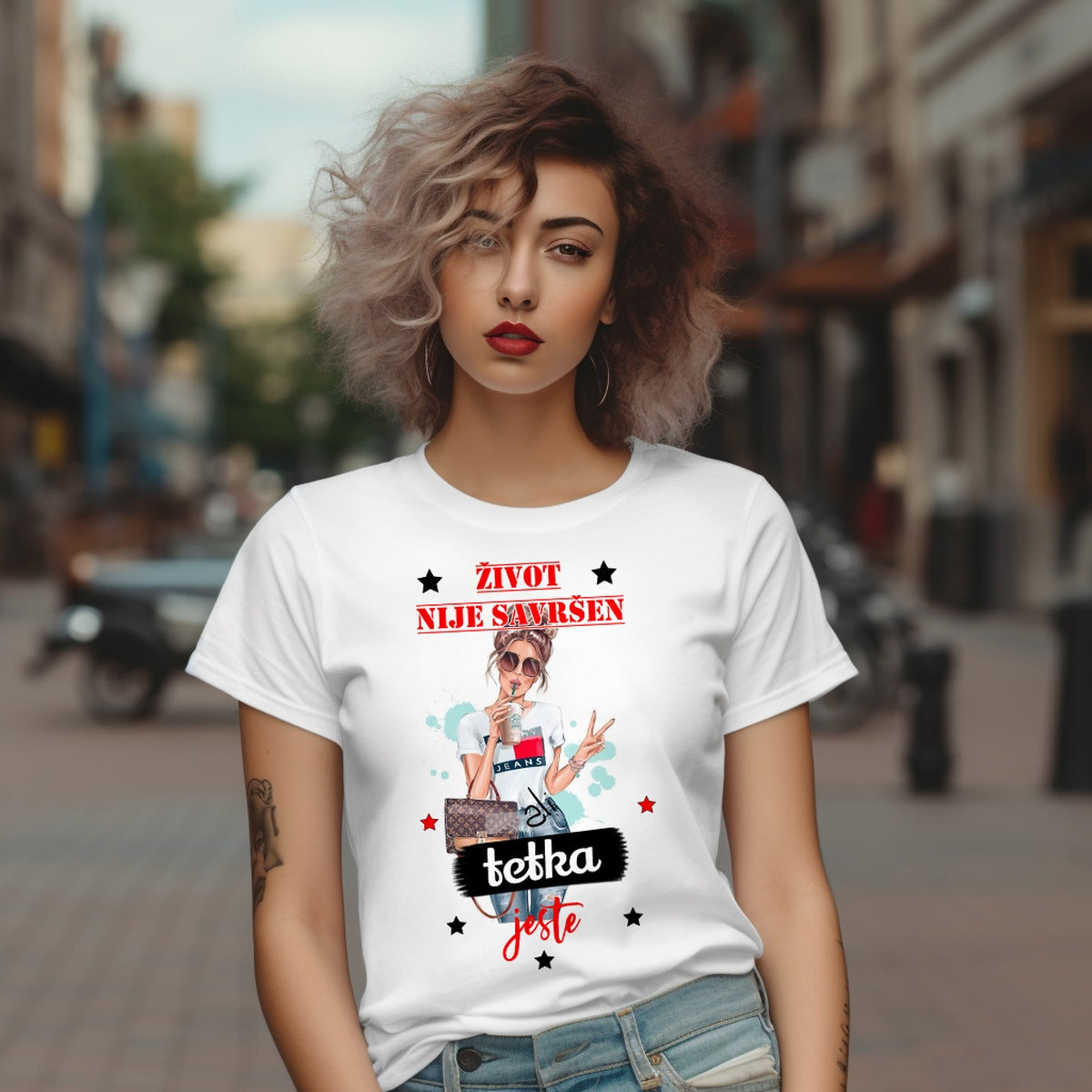 Ženska majica Život nije savršen ali tetka jeste