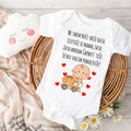 Beli bodić za bebe sa porukom Ne smem reći biće rata, tetku volim ponajviše