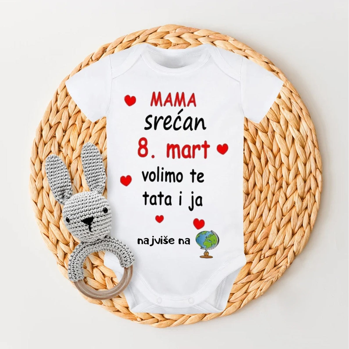 Mama, srećan 8. mart – volimo te tata i ja | Bodić za bebe