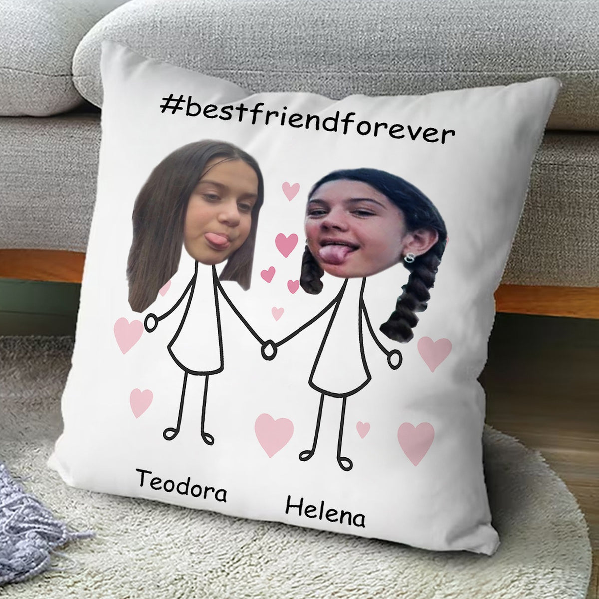 Personalizovani jastuk Best friend forever sa imenima