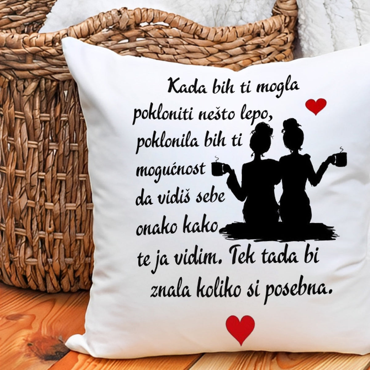 Jastuk sa posvetom za prijateljicu