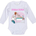 Stigla tetka – roze dezen | Bodić za bebe