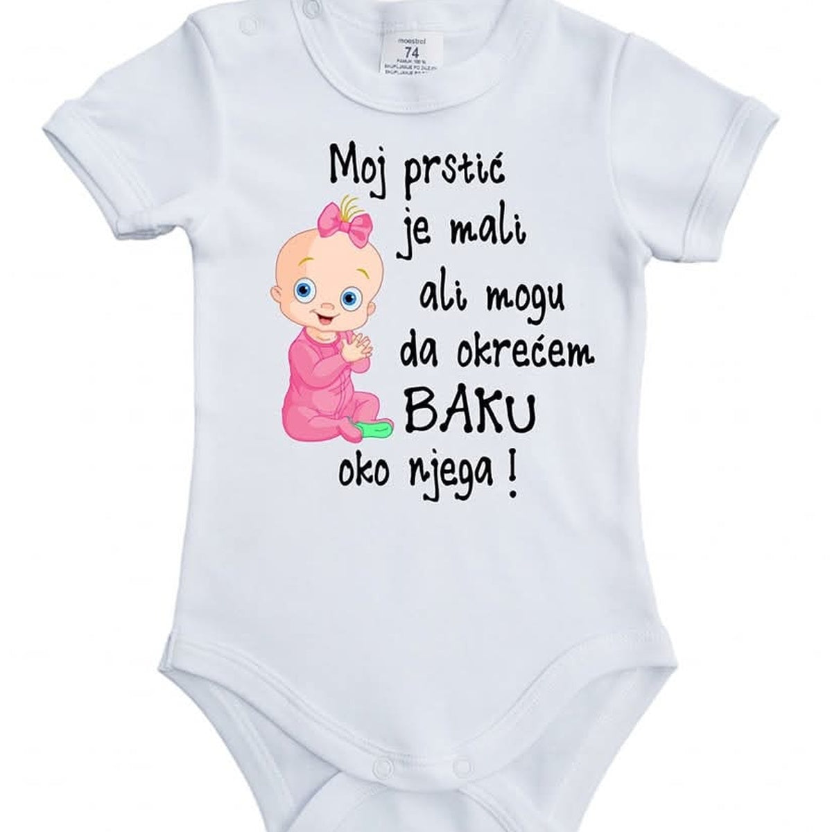 Moj prstić je mali, ali mogu da okrećem baku oko njega | Bodić za bebe