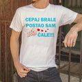 Muška majica „Cepaj brale, postao sam ćale“ – plavi motiv