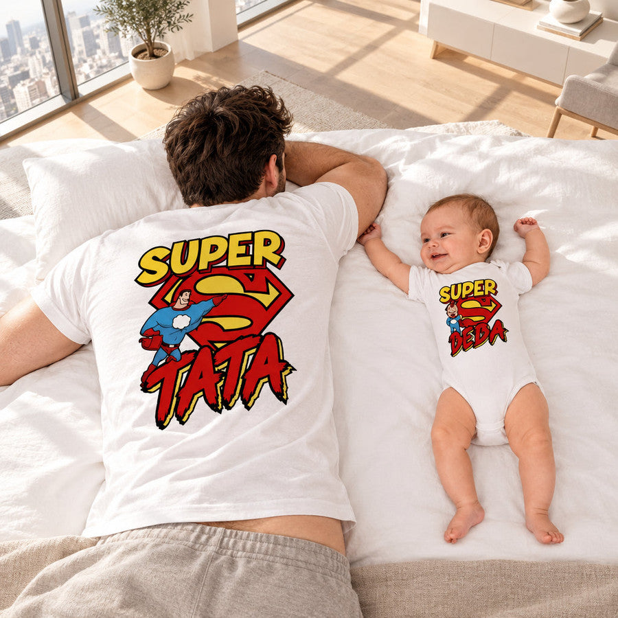 Komplet za tatu i bebu „Super tata i super beba“