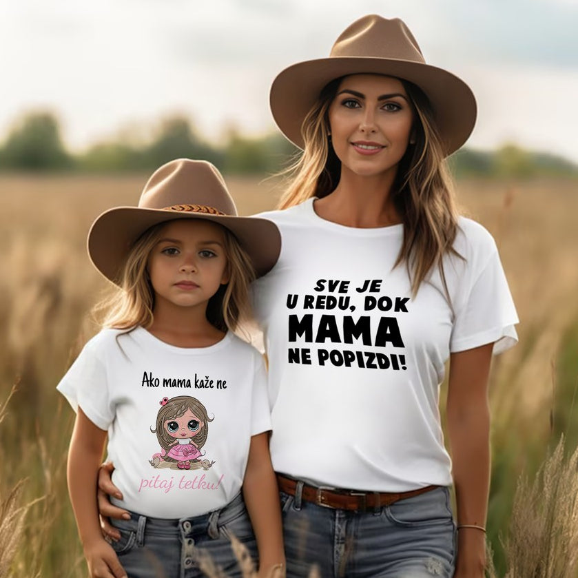 Majice za mamu i dete „Sve je u redu, mama zna najbolje“
