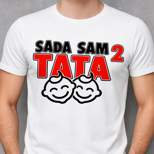 Muška majica „Sada sam tata 2“ – crveni natpis